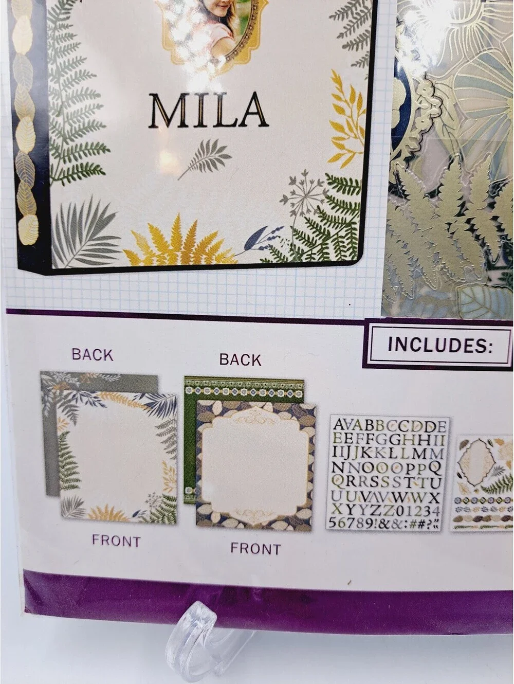 Metallic Fern Botanical Nature Binder Decor Stickers Scrapbook DIY Crafts School
